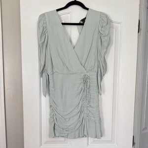 Mint green Ruched mini Dress